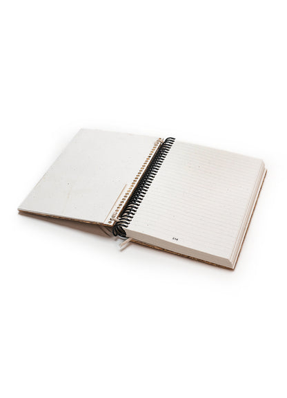 Versatile journal designed for both right-handed and left-handed writers