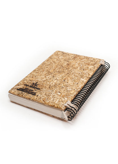 Handcrafted hemp journal featuring 210 pages of archival-quality vellum for creative writing